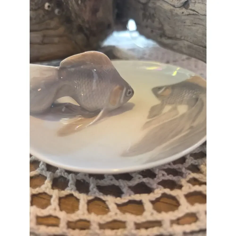 70's ~ Royal Copenhagen ~ Art Nouveau 4.75” Fish Bowl #931 ~ Amazing & Perfect!!